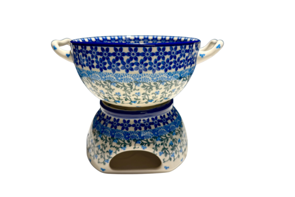 D03 Bunzlau Fondueset  1821X Aan Tafel